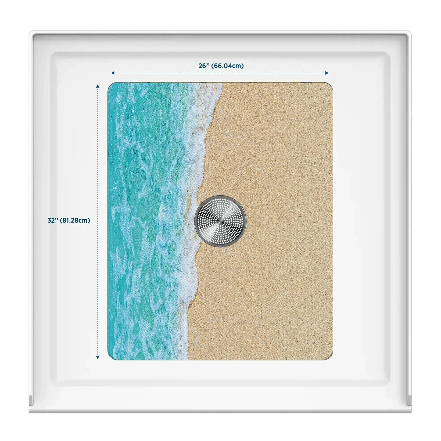 Shower Mat (w/ Drain Hole) - Kahuna Grip