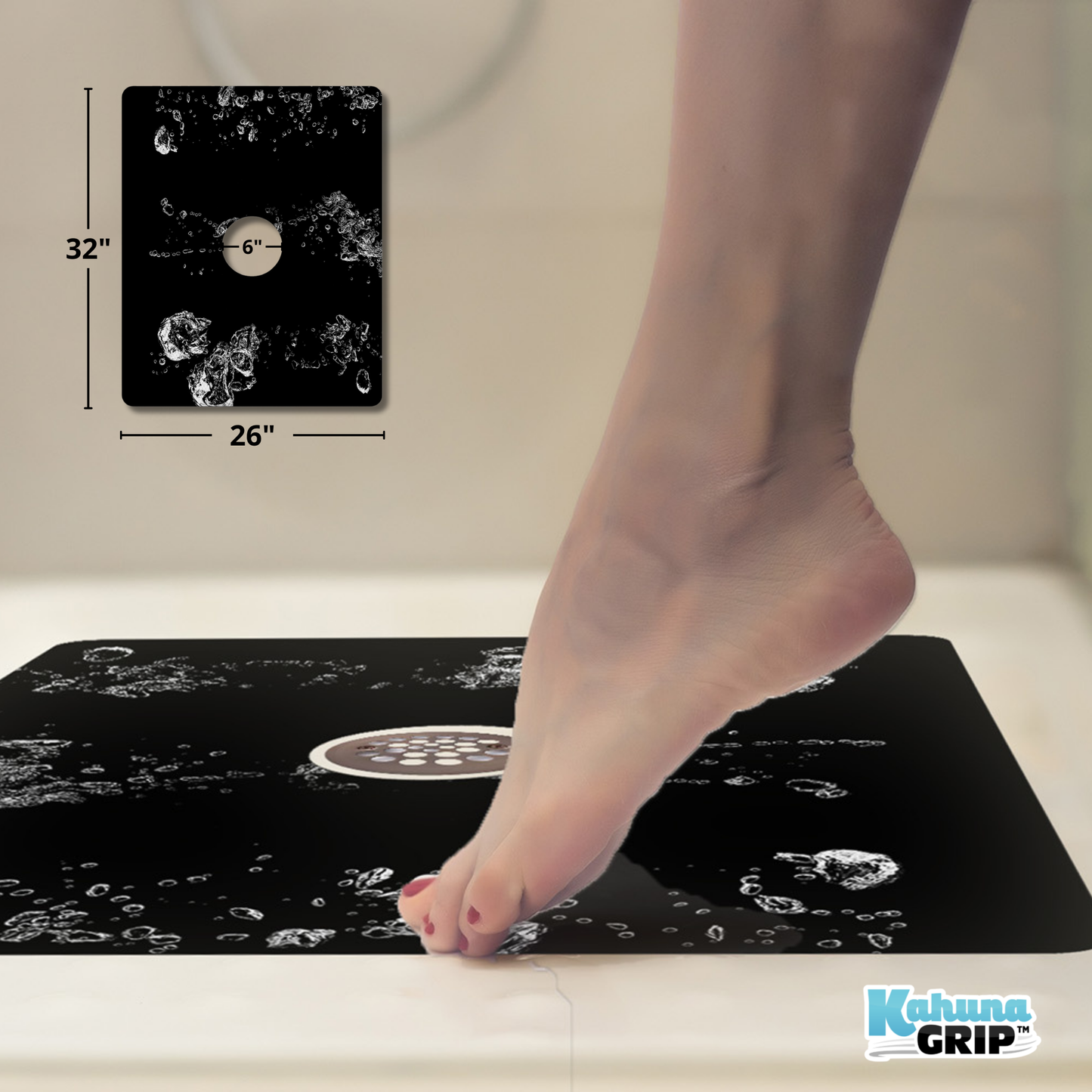 Anti-Slip Traction Mat for Bathtub and Shower Floors