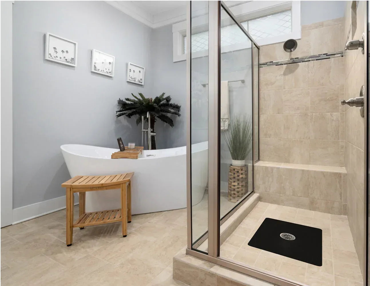 Shower Mat (w/ Drain Hole) - Kahuna Grip