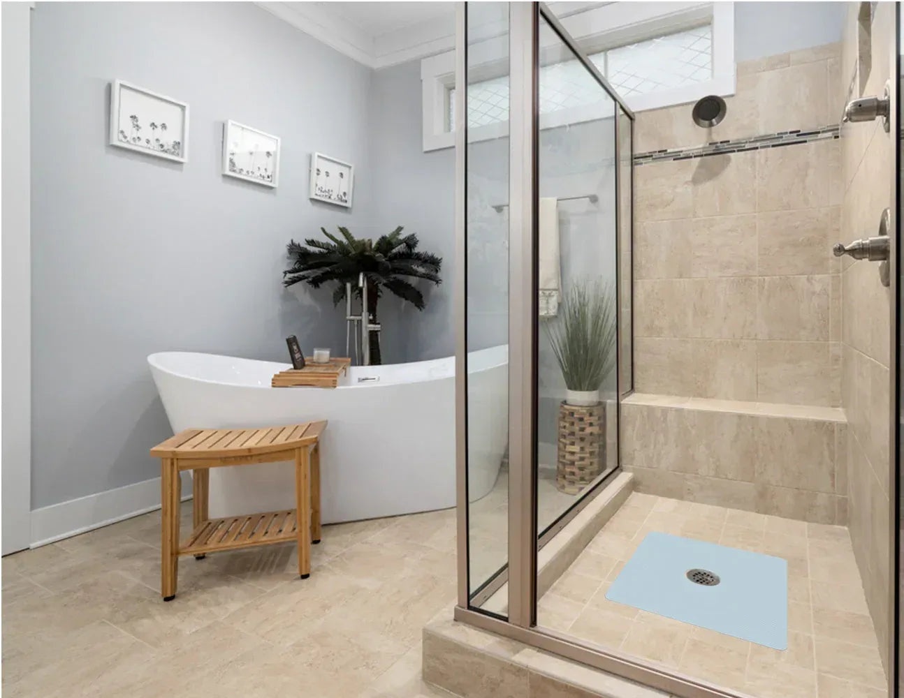 Shower Mat (w/ Drain Hole) - Kahuna Grip