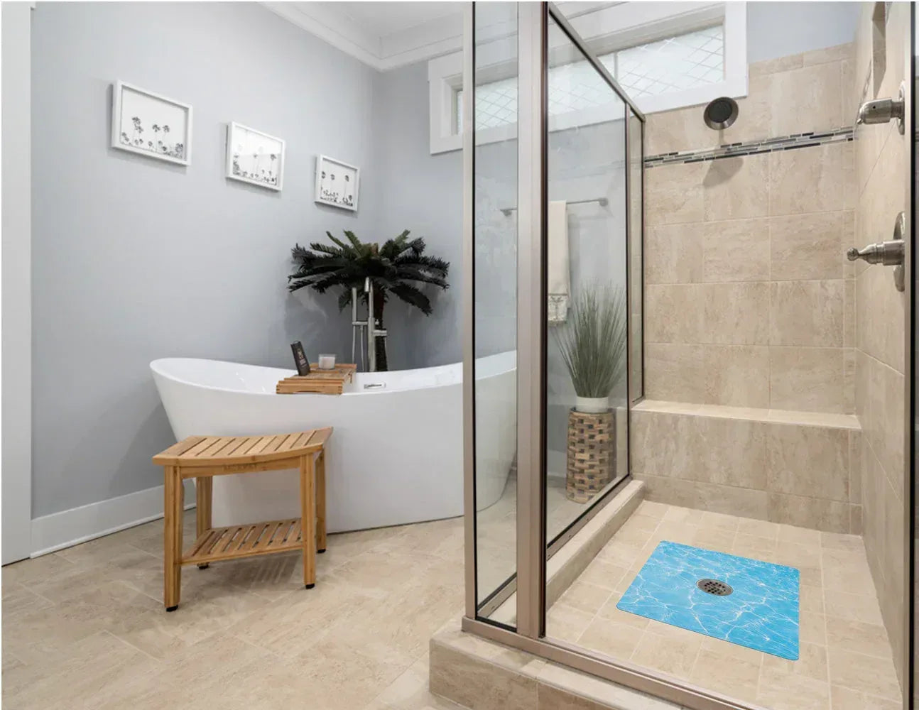 Shower Mat (w/ Drain Hole) - Kahuna Grip