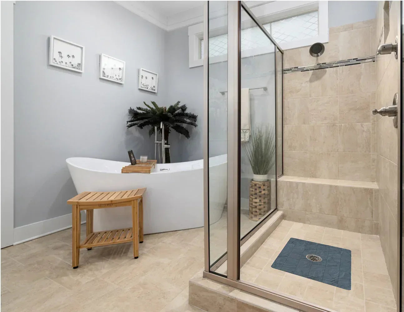 Shower Mat (w/ Drain Hole) - Kahuna Grip