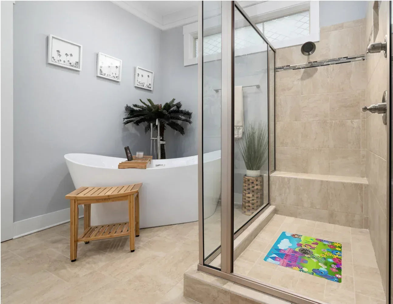 Shower Mat (w/ Drain Hole) - Kahuna Grip