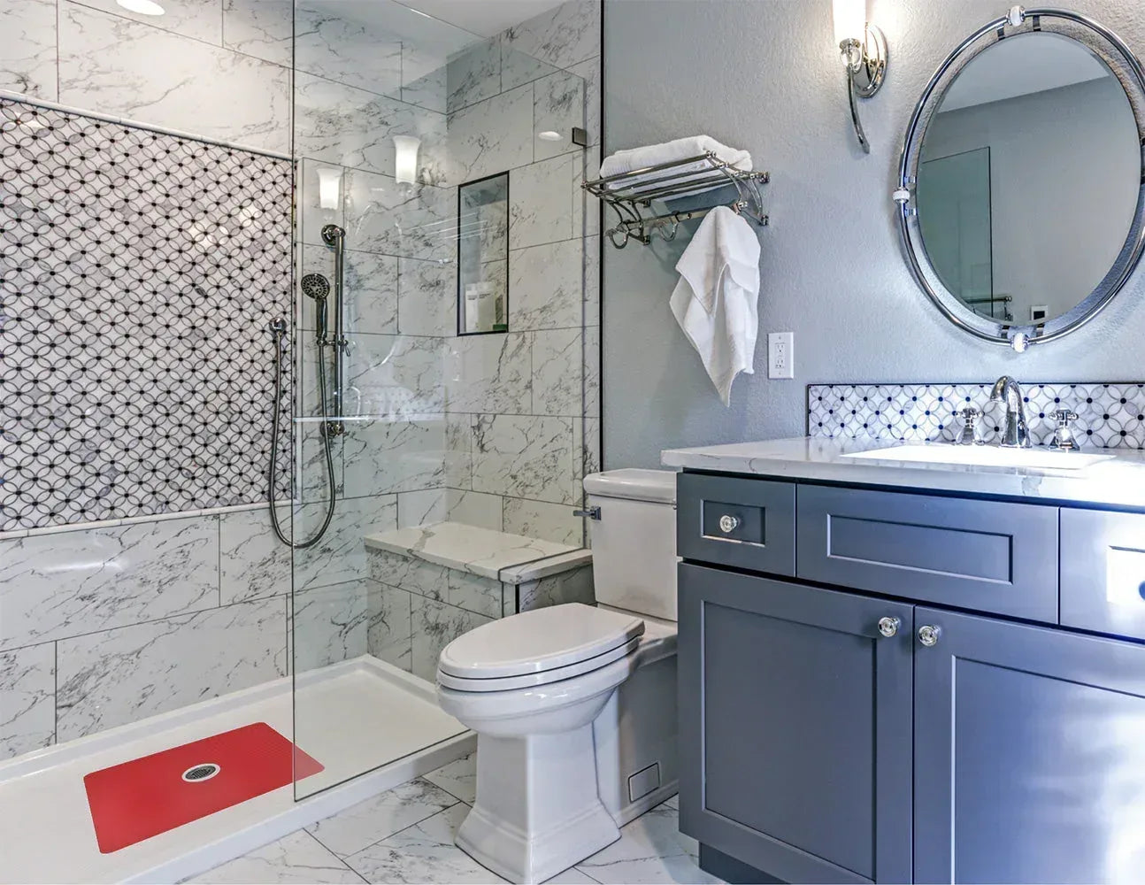 Shower Mat (w/ Drain Hole) - Kahuna Grip